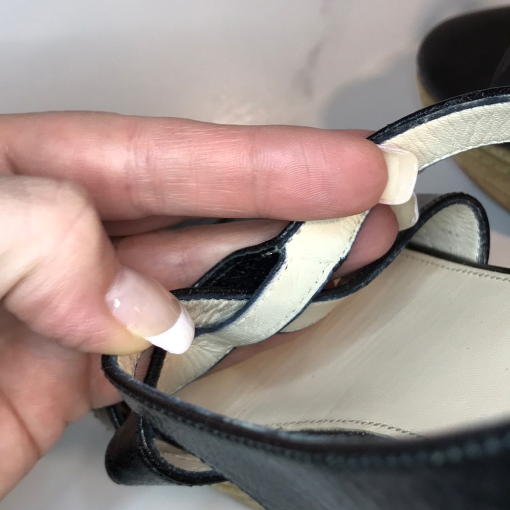 PRADA, Black Strappy, Wedges, Size 36.5 Euro - Picture 4 of 8